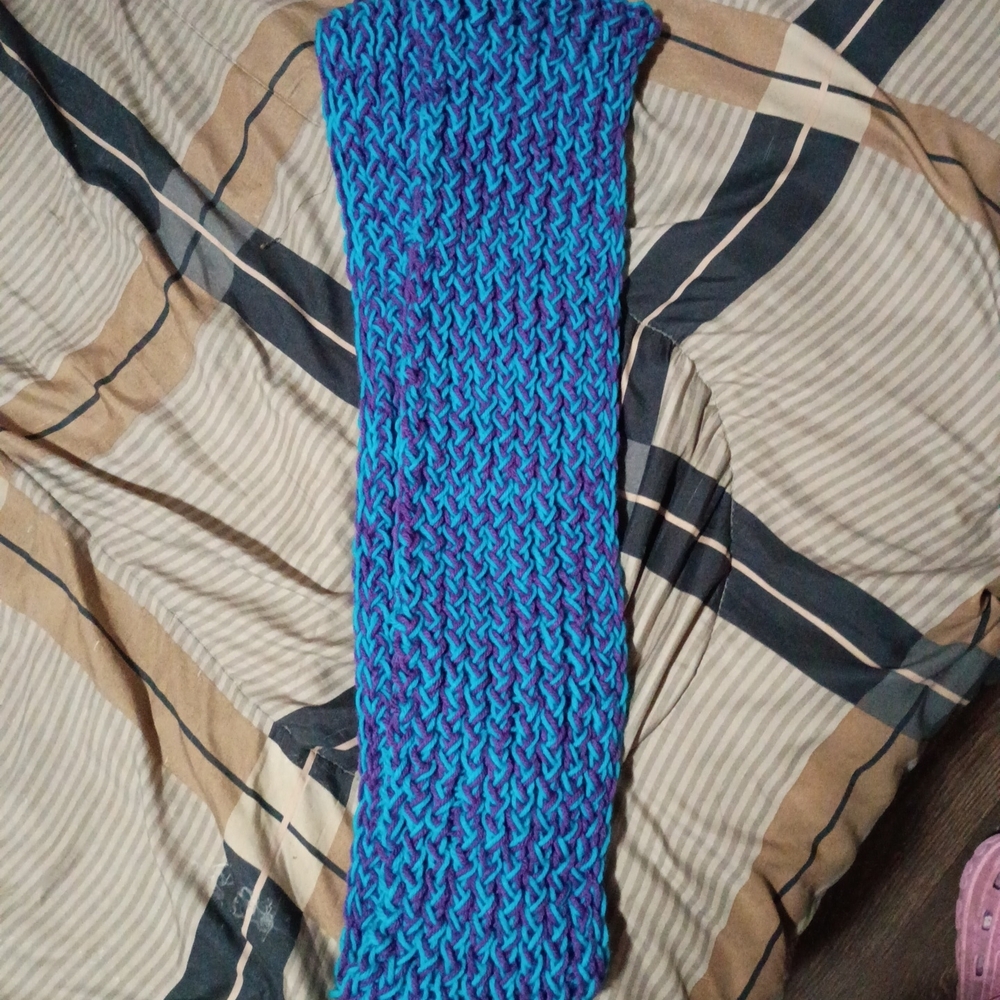 Laredo Blue and Purple Knit Face Mask